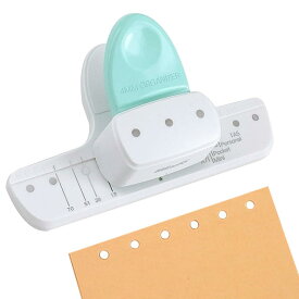 ESJNNK ルーズリーフ穴パンチ 穴径4mm 穴開け 3穴/6穴 多穴パンチ A8(mini)/A7/A6/A5対応 軽量 調整可能 持ち運び便利 DIY 手帳 デイリープランナー 単語帳作り 事務用品