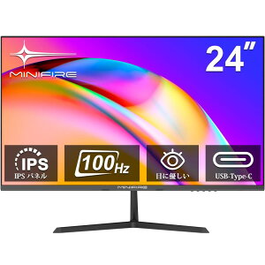 Minifire 24C` j^[ IPS fBXvC 100Hz tHD HDR10 u[Cgy tbJ[t[ VESAΉ t[X HDMI USB Type-C Xs[J[t (MF24X3Aj