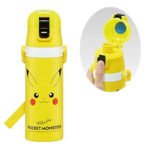 スケーター(Skater) 子供用 ステンレス 水筒 直飲み 470ml ポケモン ピカチュウ フェイス 子供に優しい軽量タイプ 男の子 保冷専用 ポケットモンスター waterbottle スポーツボトル かわいい キッズ