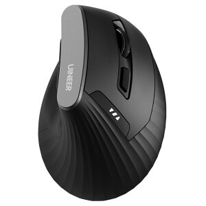 縦型マウス - ワイヤレス充電式 bluetooth マウス、エルゴノミクスマウス、Bluetooth 5.0/4.0 & 2.4GHz 切替対応、電池残量表示、長時間使用疲れないワイヤレスマウス、オフ ィス在宅両用
