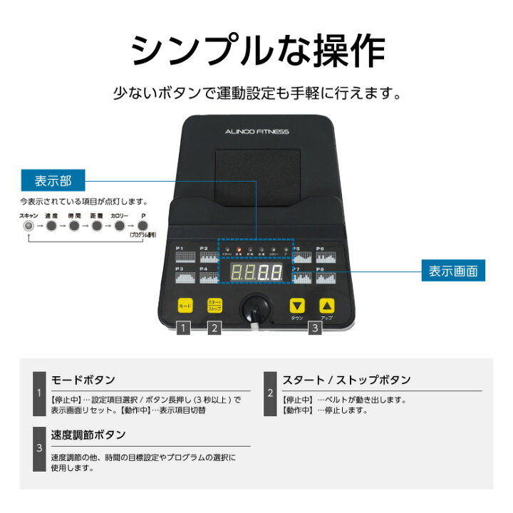 楽天市場】ウォーキングマシン MAX5km/h 家庭用 コンパクト プログラム 