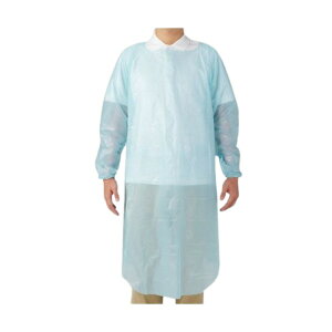 オオサキメディカルクリーンエプロン 袖付 ふつうサイズ ブルー 73732 1箱 (10枚) 【×2セット】 【お徳用 まとめ買い お買い得 業務用 割引 セット販売】