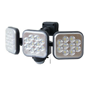 センサーライト 14W×3灯 フリーアーム式 LED 防雨タイプ 防犯用アイテム セキュリティ対策用品 玄関 庭 ガレージ 店舗