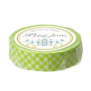 ニチバンプチジョア マスキングテープ 15mm×18m ギンガムチェック (グリーン) PJMT-15S010 1巻 【×10セット】 【お徳用 まとめ買い お買い得 業務用 割引 セット販売】 文房具・事務用品 文具