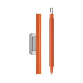 ゼブラノートホルダー付ジェルボールペン ピタン 0.5mm 黒 （軸色：オレンジ） P-JJ115-OR 1本 【×2セット】 【 セット販売 まとめ買い 割引 オフィス 文房具 文具 業務用 オフィス用品 】 文具 オフィス用品 ペン ボールペン