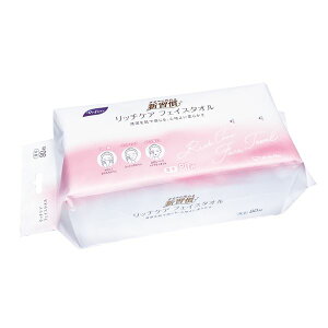 【5個セット】 Life-do(ライフ堂) リファイン リッチケアフェイスタオル 厚手 80枚入