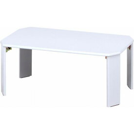 センターテーブル 約幅750mm ホワイト キズ防止 滑り止め付き UV ローテーブル 組立式 リビング ダイニング