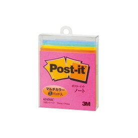 【10個セット】3M スリーエム Post-it ポストイット ノート マルチカラー 3M-654MCX10 【 セット販売 まとめ買い 割引 オフィス 文房具 文具 業務用 オフィス用品 】 文具 オフィス用品 付箋紙 ポストイット