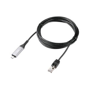 サンワサプライ USB Type-C LAN変換ケーブル Gigabit対応 3m ブラック KB-SL6CLAN03BK