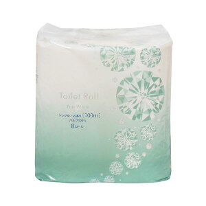 TANOSEE 【お徳用セット】 TANOSEE トイレットペーパーピュアホワイト シングル 芯あり 100m 1パック (8ロール) 【×5セット】 【お徳用 まとめ買い 割引 セット販売】 ( 掃除用品 文房具・事務