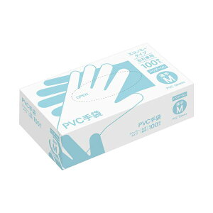 PVC手袋エコノミータイプ パウダーなし M 1箱 (100枚) 【×5セット】 【お徳用 まとめ買い お買い得 業務用 割引 セット販売】 ( 掃除用品 文房具・事務用品 生活雑貨 オフィス用品 日用品雑