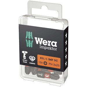 WERA ���F�� 10�� ����6.35mm �_�C�������h�R�[�e�B���O �v���X�h���C�o�[�r�b�g �n��T�C�Y#3 �S��25mm 057617 �H�� �c�[��