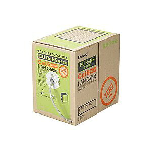 ELECOM エレコム PC機器 EU RoHS指令準拠 自作用カテゴリー6対応 LANケーブル (リレックス・単線仕様) ライトグレー 100m LD-CT6 / LG100 / RS 1箱