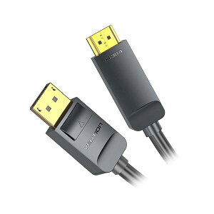 VENTION 4K DisplayPort to HDMI�P�[�u��3M �X���[�G�� �u���b�N HA-3288 �p�\�R�� �P�[�u�� �P�[�u���J�o�[