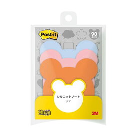 【10個セット】3M スリーエム Post-it ポストイット シルエットノート 強粘着 クマ 3M-SSS-BERX10 【 セット販売 まとめ買い 割引 オフィス 文房具 文具 業務用 オフィス用品 】 文具 オフィス用品 付箋紙 ポストイット