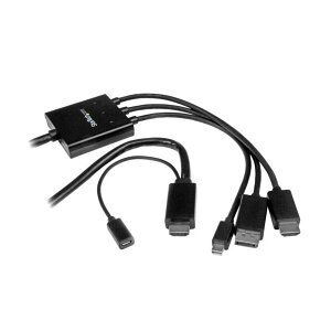 StarTech.com HDMI�^DisplayPort�^Mini DisplayPort-HDMI�ϊ��P�[�u�� 2m �u���b�NDPMDPHD2HD 1�{