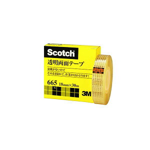 3M Scotch �X�R�b�` �������ʃe�[�v 18mm×30m 3M-665-1-18 ���� �I�t�B�X�p�i �Ɩ��p ���� �I�t�B�X �����p�i ���� �e�[�v �ڒ��p��