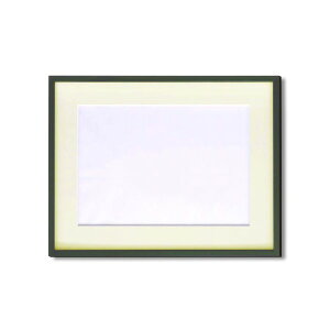 水彩額縁 フレーム F6号 グリーン 壁掛けひも アクリル マット付き 化粧箱入り 5767 額縁 額