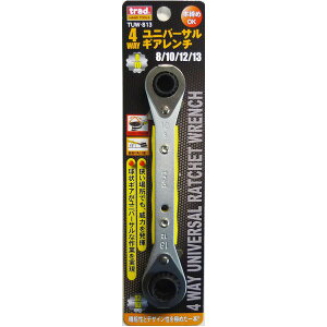 TRAD 4WAY���j�o�[�T���M�A�����` / ��ƍH�� �y 8 / 10 / 12 / 13mm�z �{���߉� TUW-813 �k�I�t�B�X �Ɩ��p / DIY�p�i / ���j��H / �X�p�i�l�y×10�Z�b�g�z �y �Z�b�g�̔� �܂Ƃߔ��� ���� �z �H�� DIY �H��