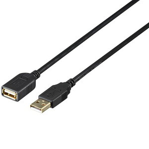BUFFALO �o�b�t�@���[ USB2.0�����P�[�u��(A to A) �J�[�{���f�q�˂荞�݃^�C�v 2m �u���b�N BSUAAFR220BK�p�\�R�� AC�A�_�v�^ OA�A�_�v�^