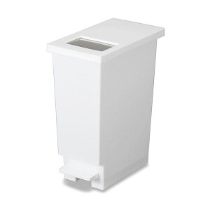 フタ付きゴミ箱 / ダストボックス 【ホワイト 20L】 S 2WAY 日本製 『ユニード プッシュ&ペダル』 ( 掃除用品 事務用品 清掃 オフィス用品 日用品雑貨 ゴミ箱 ダストボックス お掃除 )