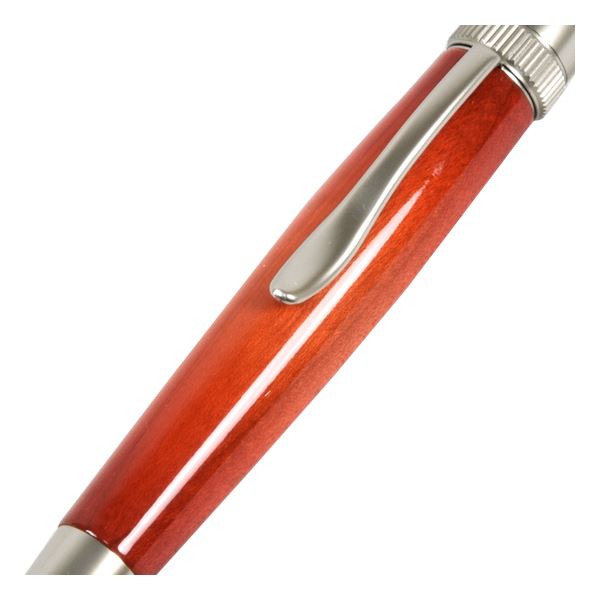 キャンディカラー ボールペン/文房具 【Orange カーリーメイプル】 パーカータイプ 芯：0.7mm 日本製 文具 『Air Brush Wood  Pen』 | 創業35周年　世田谷家具Interior