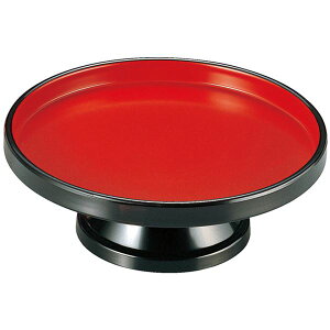 7寸 高月盛皿 / 和食器 【黒内朱 (全面塗) A】 直径200×72mm 日本製 〔和食 レストラン 居酒屋 店舗 業務用 キッチン 厨房 お店〕 【 キッチン用品・食器・調理器具 日用雑貨・キッチン用品