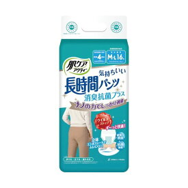 【セット販売】 日本製紙クレシア 肌ケア アクティ 長時間パンツ 消臭抗菌プラス M-L 1パック(16枚) 【×5セット】