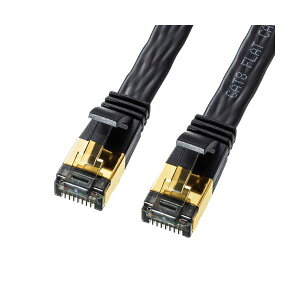 サンワサプライ カテゴリ8フラットLANケーブル KB-T8FL-01BK AV デジタル デジタル家電 PC PC周辺機器 PCアクセサリー PCサプライ・消耗品 家電 パソコン・周辺機器 ケーブル・ケーブルカバー LANケ