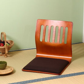 和座椅子 パーソナルチェア 【2個セット 】 幅395mm ブラウン クッション付き 木製 リビング ダイニング 和室 和風 来客 飲食店 椅子 家具 座椅子 和室 こたつ