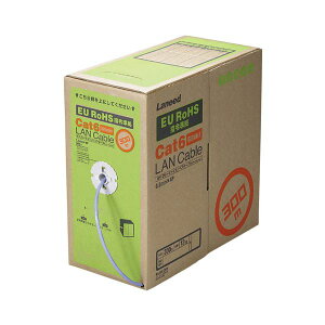 ELECOM GR PC@ EU RoHSwߏpJeS[6Ή LANP[u ibNXEPdlj u[ 300m LD-CT6 / BU300 / RS1