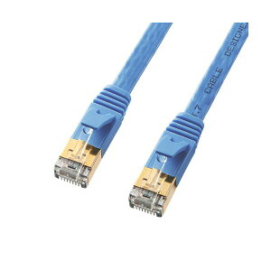 サンワサプライ カテゴリ7フラットLANケーブル KB-FL7-10BLN ブルー 次世代10GBASE完全対応、ノイズに強い最強フラットLANケーブルデジタル家電 家電 パソコン・周辺機器 ケーブル・ケーブルカバ