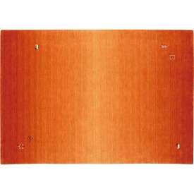 防炎 ラグマット/絨毯 【約200×250cm オレンジ】 ホットカーペット対応 『クレアギャベ』 プレーベル