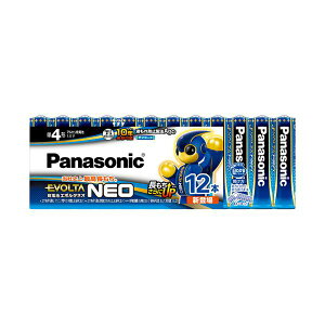 Panasonic 電池 充電池 バッテリー パナソニック アルカリ乾電池EVOLTAネオ 単4形 LR03NJ / 12SW 1パック (12本) 【×10セット】 【お徳用 まとめ買い お買い得 業務用 割引 セット販売】 家電 電池・