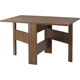 ダイニングテーブル 折りたたみテーブル 幅120cm ウォルナット 木目調 フォールディングテーブル 組立品 リビング