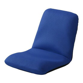 背筋ピン 座椅子/パーソナルチェア 【Mサイズ ブルー メッシュ生地】 約幅43cm スチールパイプ リクライニング 日本製