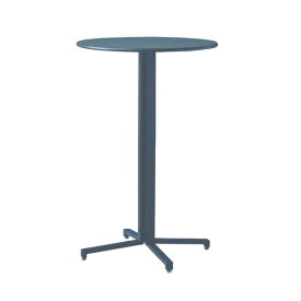 ハイテーブル サイドテーブル 幅76cm ブラック 円形 スチール アジャスター サークル カフェテーブル 組立品 リビング オフィス
