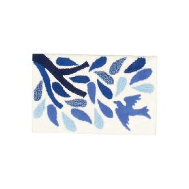 ラグマット / 絨毯 ラグ カーペット 【約50×80cm ブルー】 ホットカーペット対応 日本製 『aoitori』 プレーベル