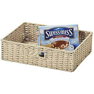 ペーパーバスケット 収納かご 約幅36×奥行26×高さ10cm ハーフ ベージュ 16個組 取っ手穴付 軽量 カラーボックス対応 リビング ( 掃除用品 文房具・事務用品 生活雑貨 オフィス用品 日用品雑