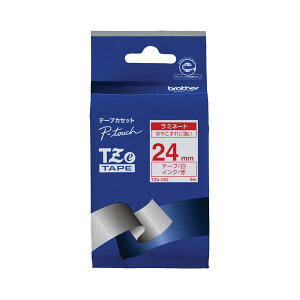 BROTHER ブラザー ピータッチ TZeテープ ラミネートテープ 24mm 白 / 赤文字 TZE-252 1個 【×10セット】 【お徳用 まとめ買い お買い得 業務用 割引 セット販売】 文房具・事務用品 文具 オフィス用