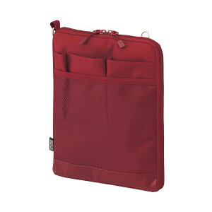 リヒトラブ SMART FITACTACT バッグインバッグ (タテ型) A5 レッド A-7682-3 1個 【×3セット】 【お徳用 まとめ買い お買い得 業務用 割引 セット販売】
