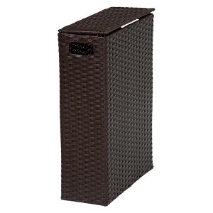 トイレラック トイレ収納 幅35×奥行14×高さ47cm ダークブラウン スチール トイレットペーパーボックス 御手洗 レストルーム(掃除 トイレ用品 トイレ用洗剤 トイレ トイレ清掃)