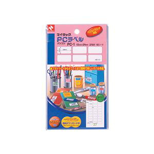 ニチバン マイタックPCラベル12×24mm PC-1 1セット (2700片:270片×10パック) 【×2セット】 【お徳用 まとめ買い お買い得 業務用 割引 セット販売】 日用品雑貨・文房具・手芸 文房具・事務用