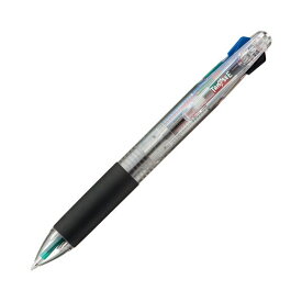【セット販売 お買い得 値引 まとめ売り】 TANOSEE 油性4色ボールペン 0.7mm （軸色 クリア） バネクリップ仕様 1本 【×30セット】 文具 オフィス用品 ペン 万年筆