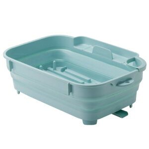 折りたたみ水切りバスケット ミントグリーン 日本製 I-605 〔キッチン〕 キッチン用品・食器・調理器具 日用雑貨・キッチン用品 キッチン 台所用品