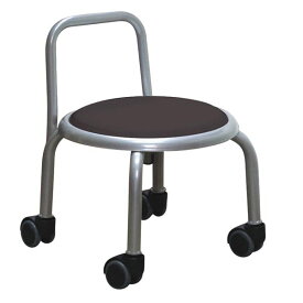 スタッキングチェア/丸椅子 【同色3脚セット ブラック×シルバー】 幅32cm 日本製