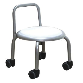 スタッキングチェア/丸椅子 【同色3脚セット ホワイト×シルバー】 幅32cm 日本製