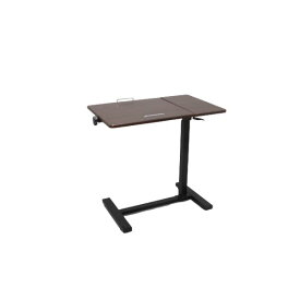 サイドテーブル 昇降式テーブル 約幅65cm ダークブラウン 高さ調節 角度調整可 エアシリンダー リフトテーブル 組立品 リビング