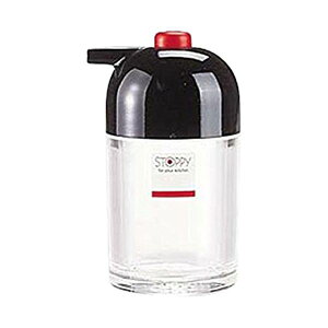 〔48個セット〕 ソース差し 約直径57mm 容量約150ml 小 ブラック ワンプッシュ切り替えボタン付き STOPPY ストッピー ソース入れ 【お徳用 まとめ買い お買い得 業務用 割引 セット販売】 キッチ
