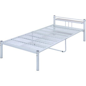 シングルベッド 寝具 幅100cm アイボリー ベッドフレーム スチール フレームのみ 組立品 ベッドルーム 寝室